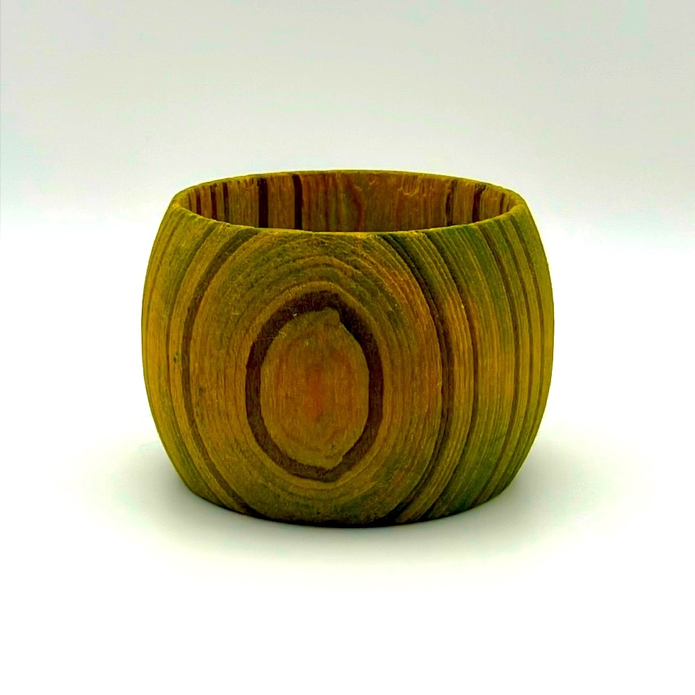 Green Wooden Cuff Bracelet